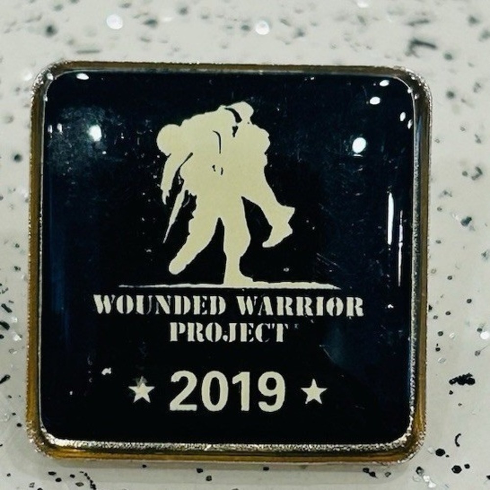 Wounded Warrior Project 2019 Lapel/Hat‎ Pin~ Black with White Letters